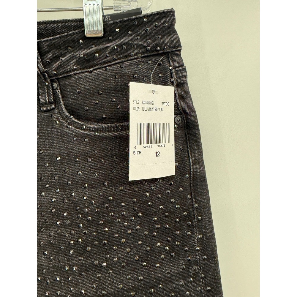 Kut from the Kloth Black High-Rise Wide Leg Jeans with Sparkle - Picture 5 of 11